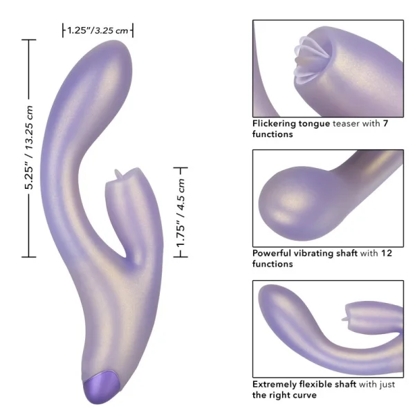 G-Love G-Kiss Silicone Rechargeable Waterproof Dual Stimulation Vibrator By CalExotics