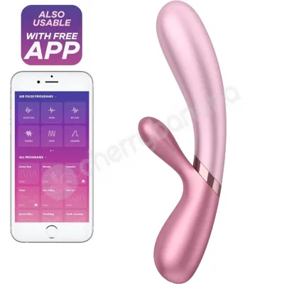 Satisfyer Hot Lover Pink Dark Pink Rabbit Heating App Controlled Vibrator