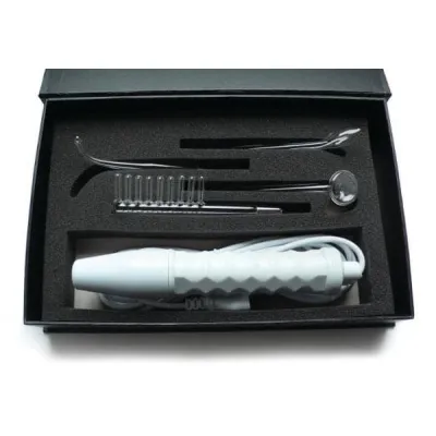 Neon Wand Electrosex Kit White Handle Purple Electrode