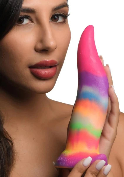 Creature Cocks Unicorn Tongue Glow In The Dark Silicone Dildo