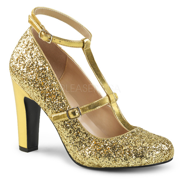 4 inches Heel, 1 1/2 inches PF Round Toe Pump W/ Glitters — image 13 of 20