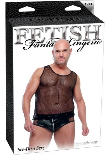 Fetish Fantasy Lingerie male See Thru Sexy Black Large Extra Large — image 4 of 4