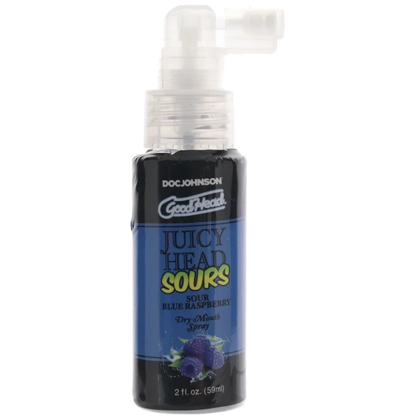 GoodHead Juicy Head Sours Dry Mouth Spray 2 oz By Doc Johnson - Sour Blue Raspberry