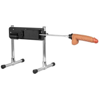 Bondara Hit Man Black Sex Machine with Realistic Dildo 8 Inch