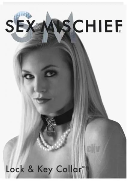 Sex and Mischief Lock and Key Collar Black