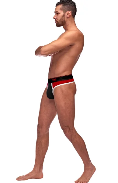 Men's Lingerie - Retro Sport Panel Thong - L- XL