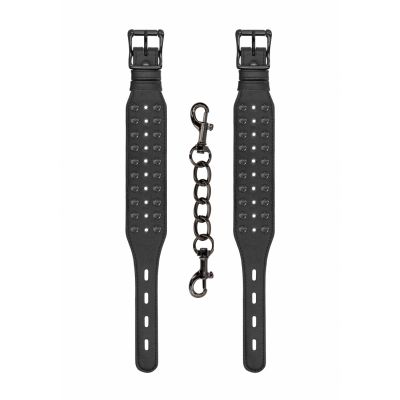 Ouch Skulls and Bones Ankle Cuffs with Spikes Black Adult BDSM Toys