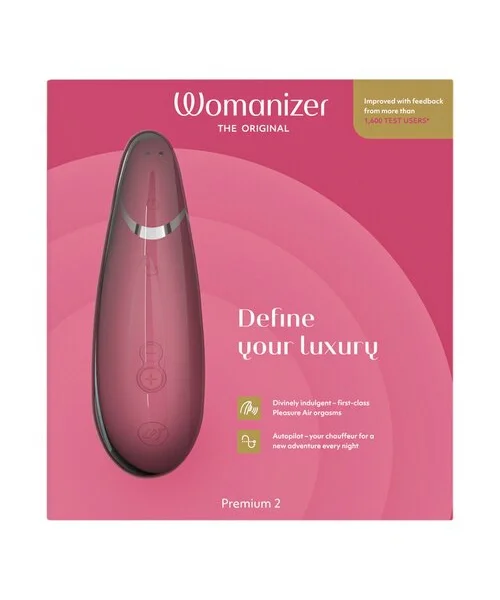 Womanizer Premium 2 Raspberry 14 Function Clitoral Stimulator — image 6 of 7