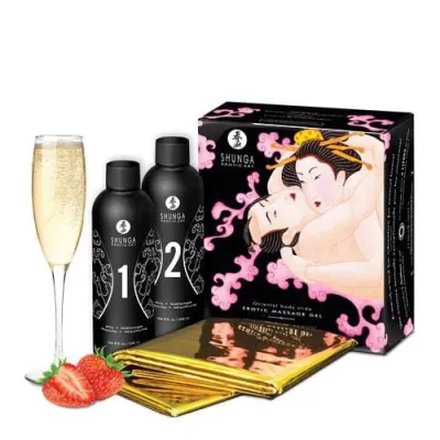 Oriental Body to Body Massage Gel Champagne Strawberries