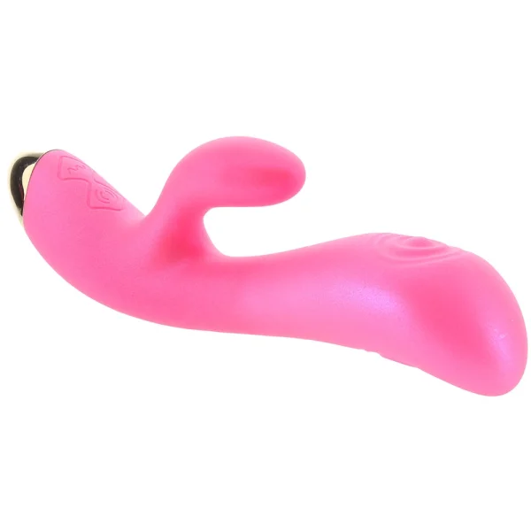 Aria Pleasin' AF Silicone Waterproof Dual Stimulation Vibrator By Blush - Fuchsia