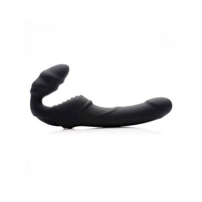 Slim Rider Strapless Vibrating Silicone Strap On 8 5 Inches