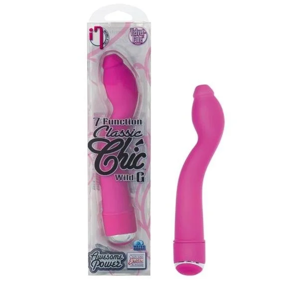 7 Function Classic Chic Wild G Velvet Cote Vibrator Waterproof Pink 6.25 Inch