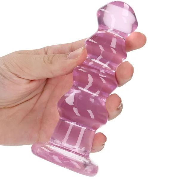 RealRock Crystal Clear Jelly 5.5 Inch Curvy Dildo