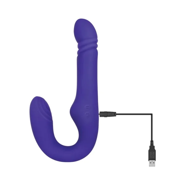 A&e Eve's Ultimate Thrusting Strapless Strap-on Silicone Rechargeable Purple — image 10 of 11