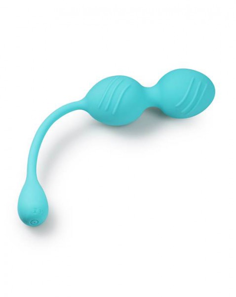 Share Satisfaction Inna Rechargeable Vibrating Kegel Balls - Teal — image 4 of 10