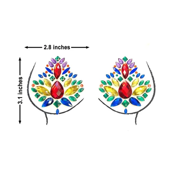 Neva Nude Crystal Pride Tribe Jewel Nipztix Pasties