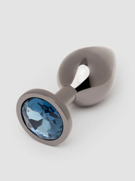 Lovehoney Gunmetal Jeweled Metal Medium Butt Plug 3 Inch