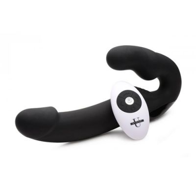 Urge Strapless Strap On Vibrator Black