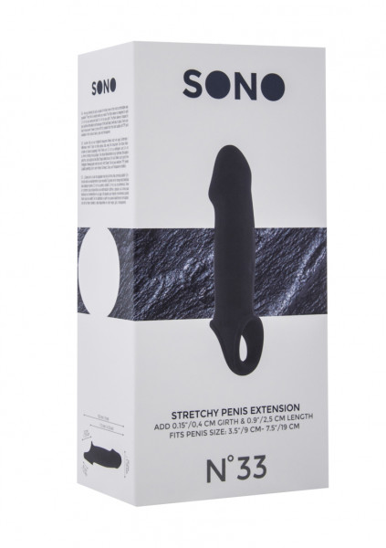No.33 - Stretchy Penis Extension - Black Cock Sleeve