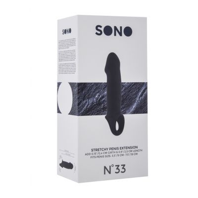 No 33 Stretchy Penis Extension Black Cock Sleeve