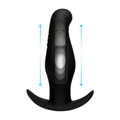 Kinetic Thumping 7X Rippled Anal Plug Black