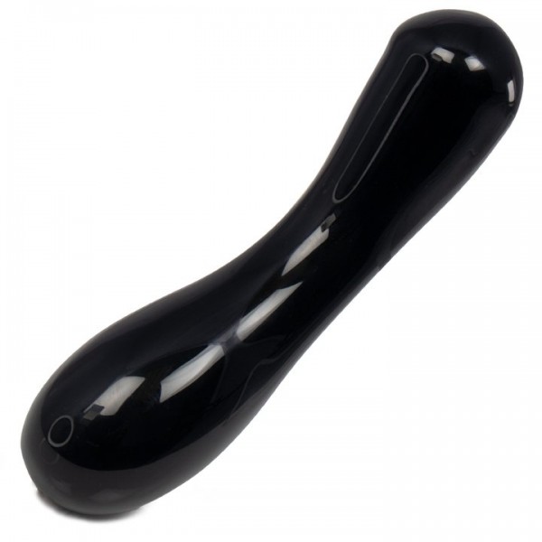 Glacier Glass Black G-Spot Dildo – 6.5 Inch