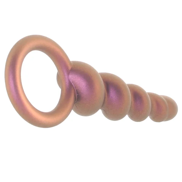 Anal Adventures Matrix Spiral Loop Silicone Butt Plug By Blush - Copper
