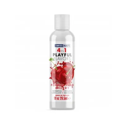 Swiss Navy 4 in 1 Playful Flavours Lubricant Wild Cherry 30ml 30ml