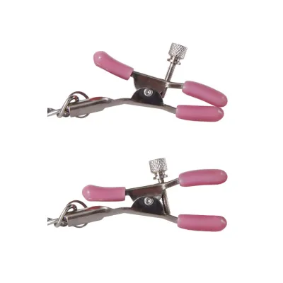 Adam and Eve Chain Me Up Adjustable Kink Nipple Clitoral Clamps