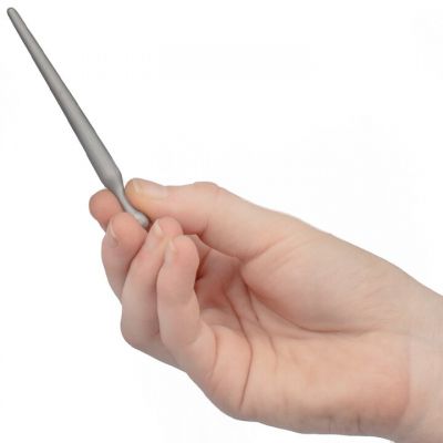 Bondara Pinpoint Silver Silicone Tapered Urethral Plug 10cm
