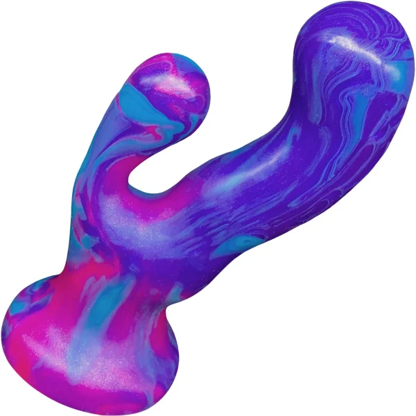 Pris Toys Gemini Dual Stimulation Silicone Dildo - Cosmic
