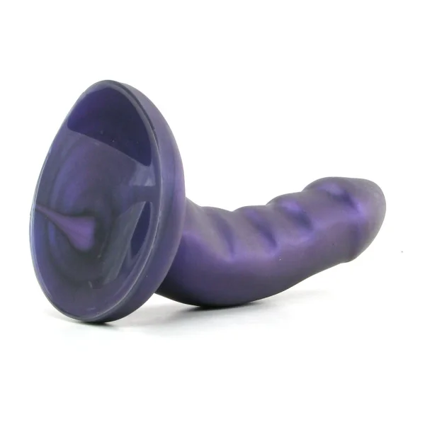 Curve Silicone G-Spot Dildo by Tantus - Midnight Purple