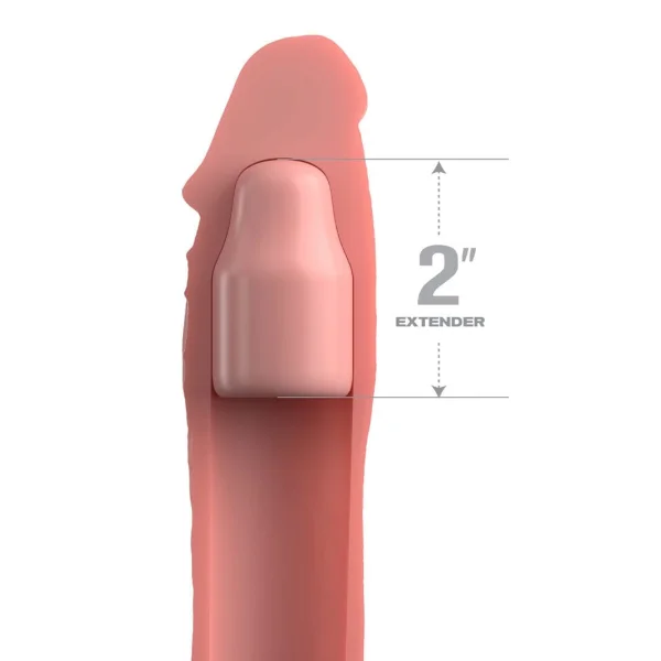 Fantasy X-tensions Elite Silicone 6" Penis Extension With Ball Strap & 2" Removable Extender  - Vanilla