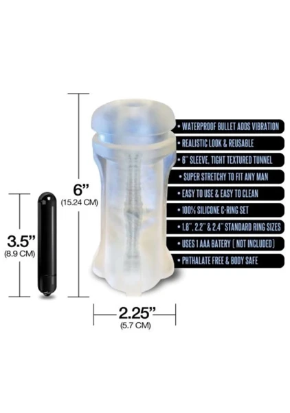 MSTR B8 In the Clear Vibrating Stroker Pack — image 7 of 8