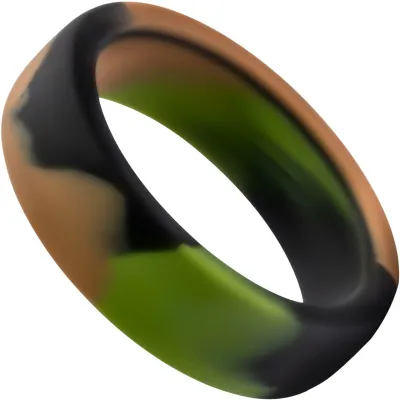 Performance Silicone Camo Cock Ring By Blush Novelties Green Camouflage