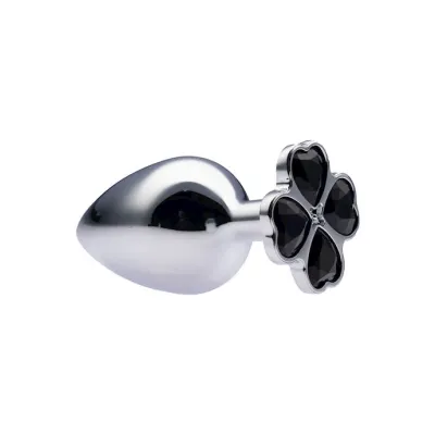 Kink Range Flower Gem Butt Plug 3 7 Inch Black Large