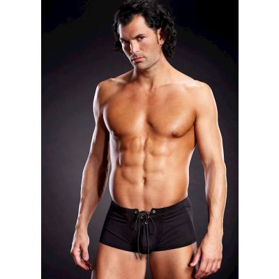Performance Microfiber Lace up Trunk Black Lxl
