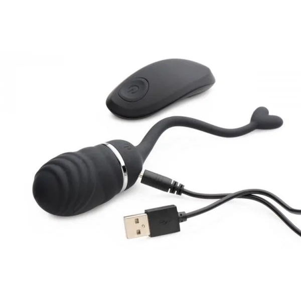 O-Bomb Rechargeable Remote Control Egg Vibrator Black