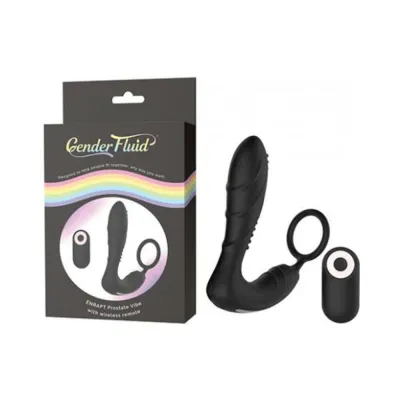 Gender Fluid Enrapt Prostate Vibe With Remote Silicone Black