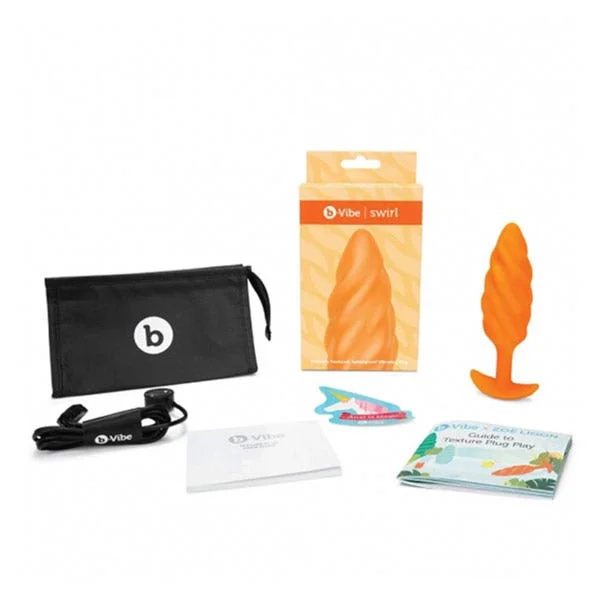 b-Vibe Zoe Ligon Collection Swirl Ribbed Texture Plug
