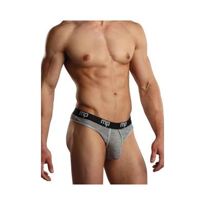 Heather Rib Enhancer Low Rise Thong Smoke X Large