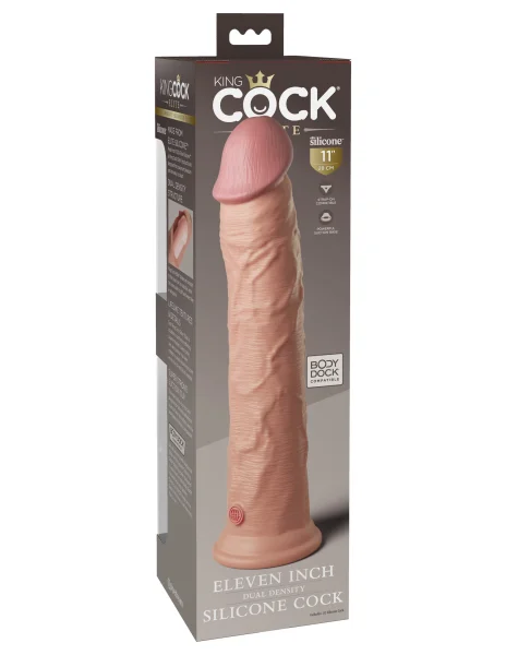King Cock Elite 11 Inch Silicone Dual Density Cock - Light