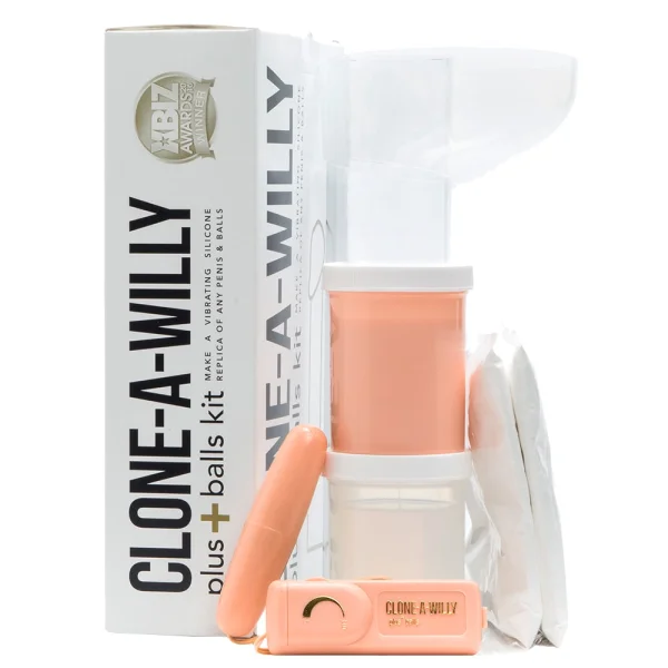 Clone-A-Willy Plus Balls Make Your Own Vibrating Silicone Dildo - Light Skin Tone