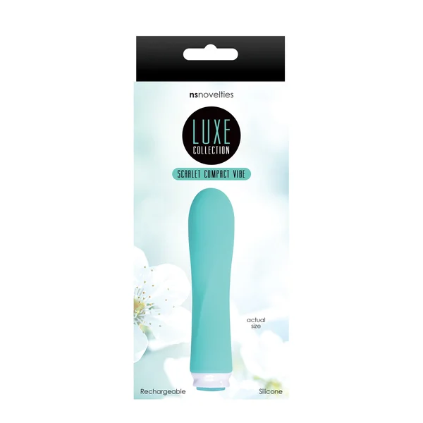 Luxe Scarlet Waterproof Silicone Mini Rechargeable Vibrator - Turquoise — image 5 of 5