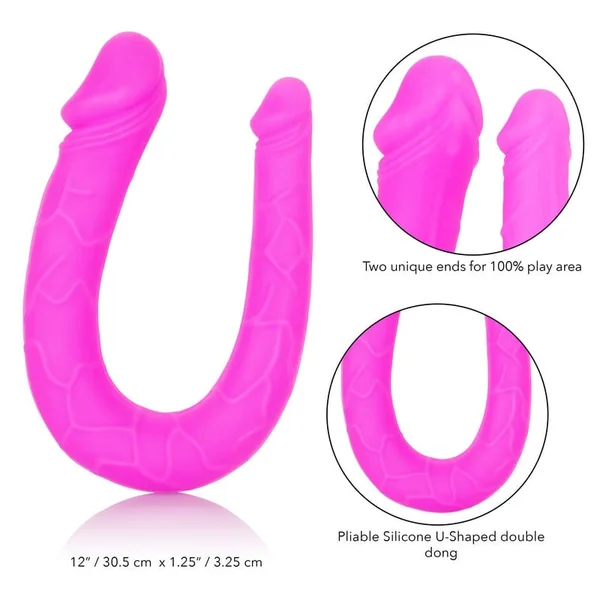 Silicone AC/DC Double Dong by CalExotics - Pink — image 20 of 25