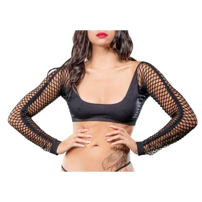 Crotchless Short Style With Mesh Bottom Leggings One Size Black
