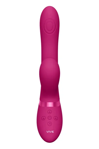 Shots Toys 8.8" Hide Thumping Rabbit Vibrator with Airwave Clitoral Stimulator