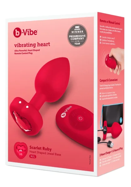 Vibrating Remote Heart Plug