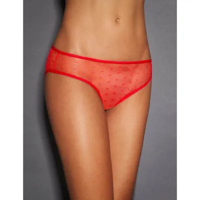 Bondara Belle Red Lace Up Knicker