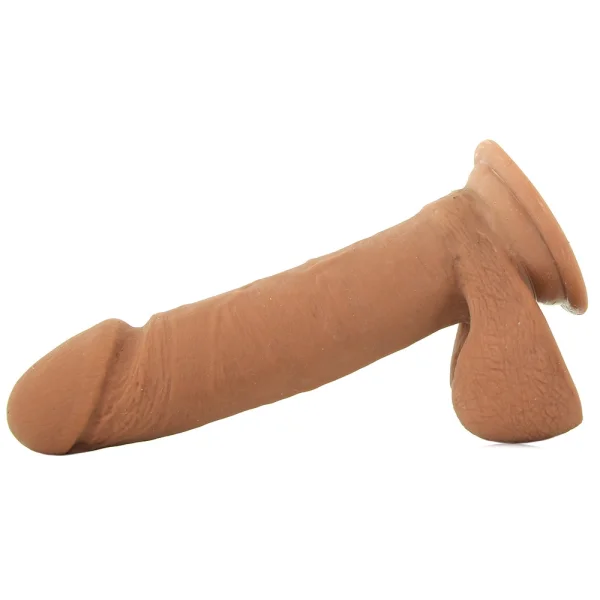 The D - Perfect D 7" Suction Cup Dildo by Doc Johnson - Caramel